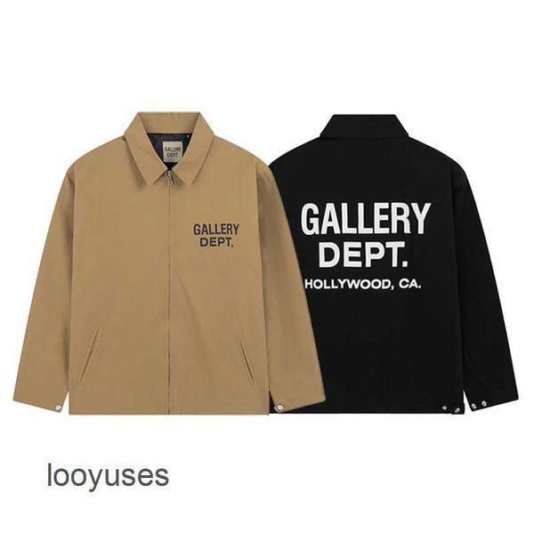 

2023 mens jackets galleryes coats letter printed dept coach jacket coat khaki fashion designer trend, Black;brown