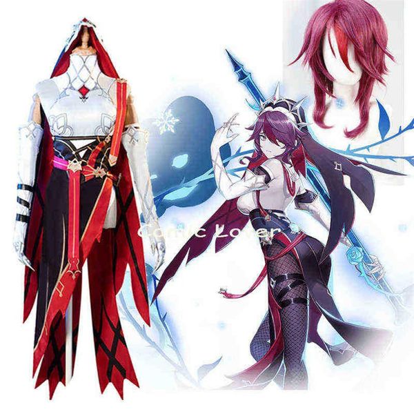 

genshin impact rosaria cosplay costumes game role playing clothing full sets women halloween uniform j220221h, Black