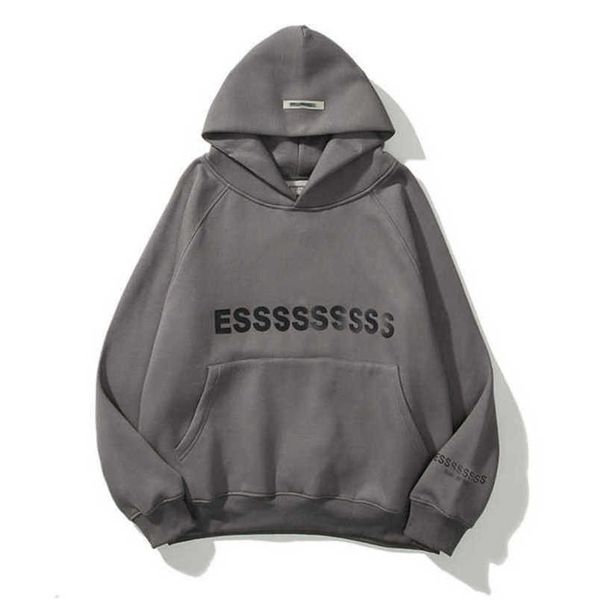 

classics men's luxury tracksuits esss entials sweatshirts letter hoodies men women sportswear hooded pant coat sweater pullover couple, Gray