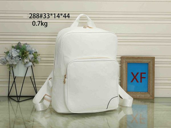 

brand 23ss letter new leather backpack men's and women's backpack large capacity letter stamping travel bag schoolbag computer bag