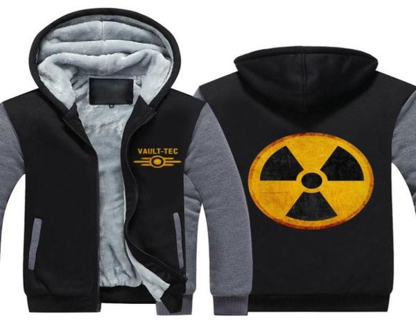 

winter hoodies gaming video fallout nuclear radiation vaulttec men women warm autumn clothes sweatshirts zipper jacket fleece hoo6570994, Blue;black