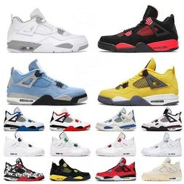

4 4s basketball shoes for men women 006 military black cat red thunder sail university blue white oreo 1s dark mocha phantom bred chicago ba
