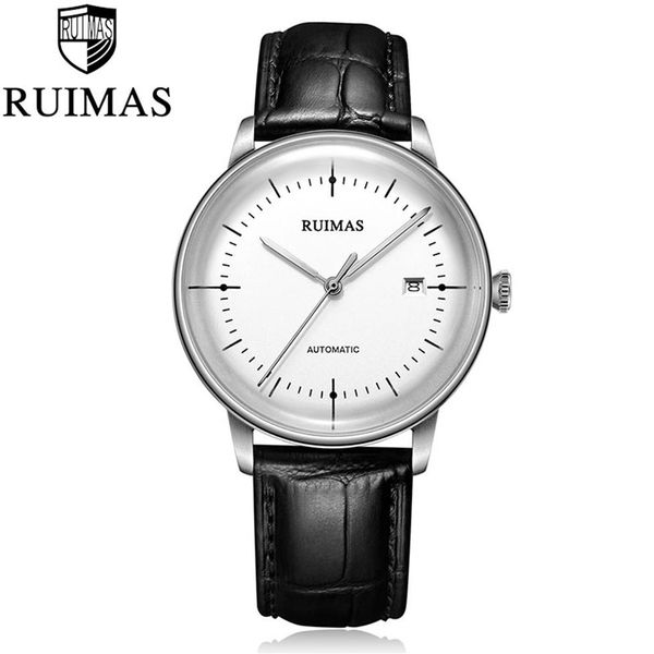 

ruimas automatic miyota mechanical watch men thin sports mens watches wristwatches waterproof relogio masculino 20182517, Slivery;brown