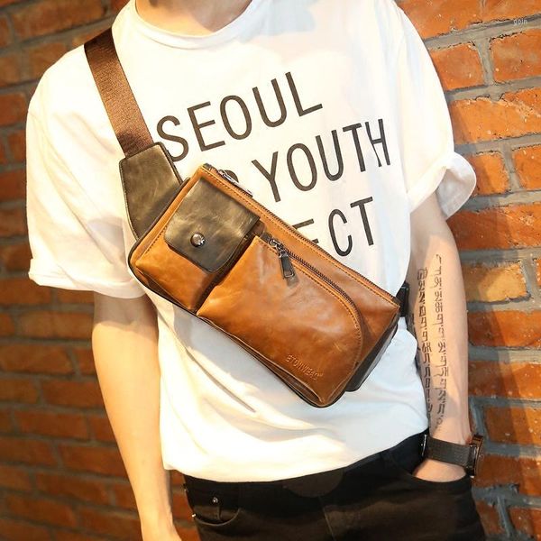 

bag tidog single shoulder man retro chest
