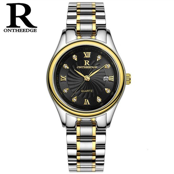

rontheedge brand luxury women watches fashion gold ladies quartz watch women bracelet wristwatches relogio masculino rzy013225a, Slivery;brown