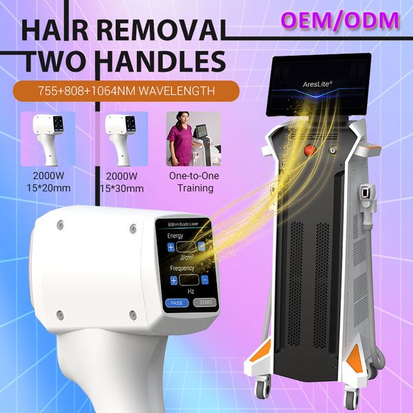 

2023 latest diode laser hair removal machine handle with screens lazer hair reduction beauty equipment, Black