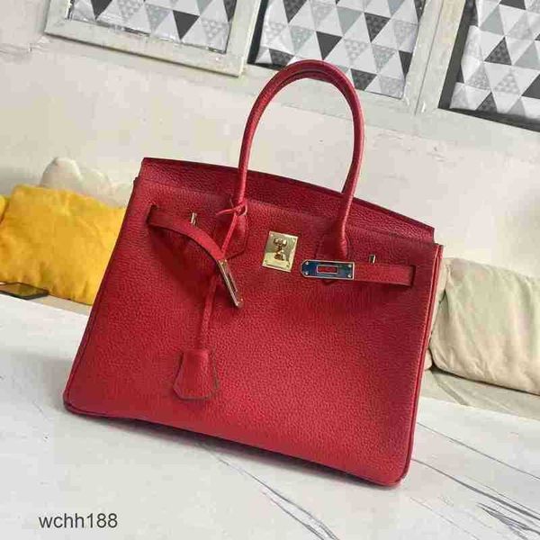 

hermz 2023 bags purse burkin bag woman classic birkins women's lychee cow leather wrap layer handbag bk25/30/35togo tote v4aq