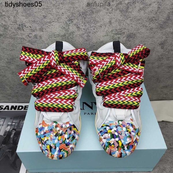 

lanvins langfan bread shoes original thick soled casual sneakers spring 2021 new couple forrest gump training shoes, Black