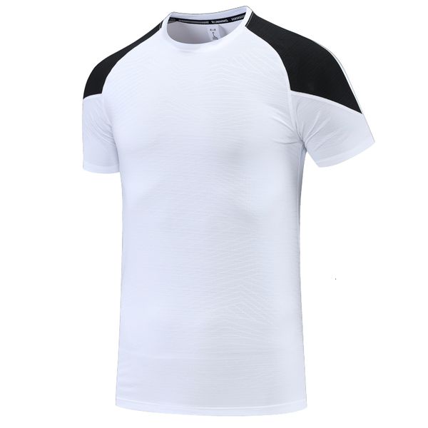 

men's t-shirts exercise shirts men new splicing run quick dry breathable short sleeves compression traning print striped workout fashio, White;black