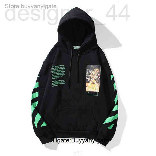 

men's hoodies & sweatshirts luxuriousclassic mens loose fashion brand hoodie designers luxury pullover back oil paint arrow x men women, Black