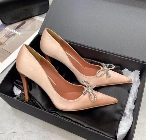 

amin amuaddi new shoes for women genuine leather super high thin heels spring autumn luxury designer female shoes 85cm pumps size9916949, Black