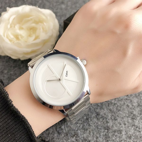 

luxury brand design metal steel buckle fashion watch, Slivery;black