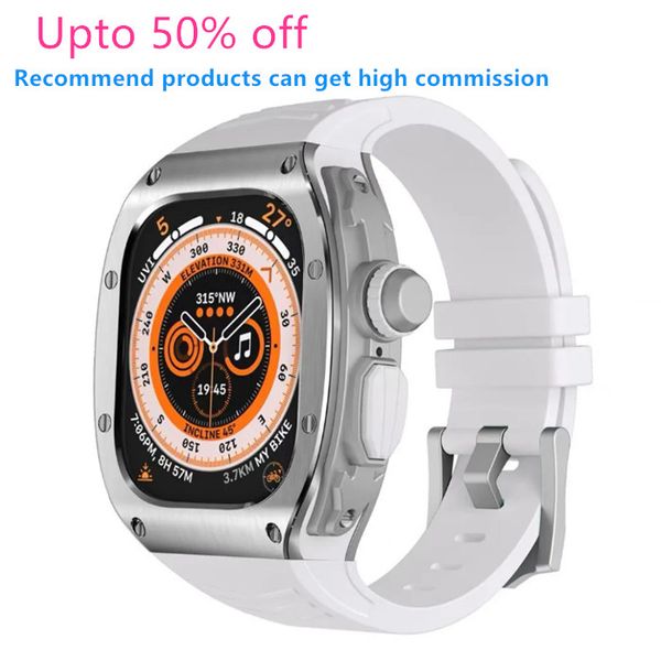 

for apple watch iwatch ultra series 8 49mm screen silicagel fashion watch case multifunction smart watches protective case