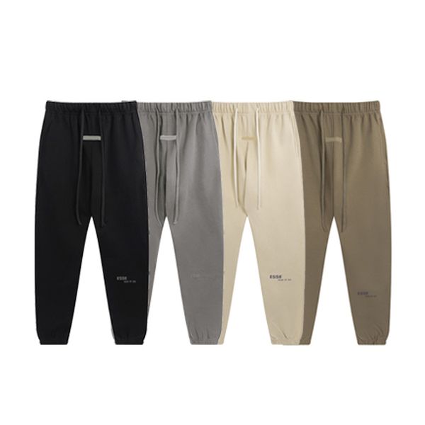 

fashion mens designer pants ess men women solid color pant trousers hip hop motion pants for male casual joggers size, Black