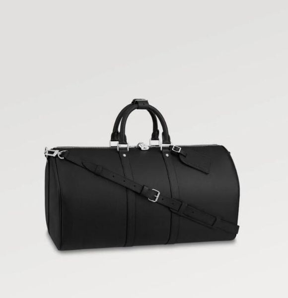 

2023 brown black new fashion men women travel bag duffle bag brand designer luggage handbags large capacity sport bag 55cm