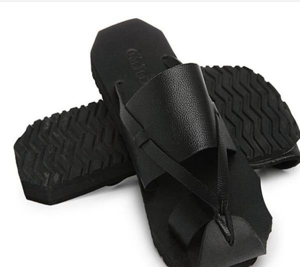 

summer new men039s shoes toe y3 black warrior beach drag sandals casual korean version of the male shoes leather drag5690383