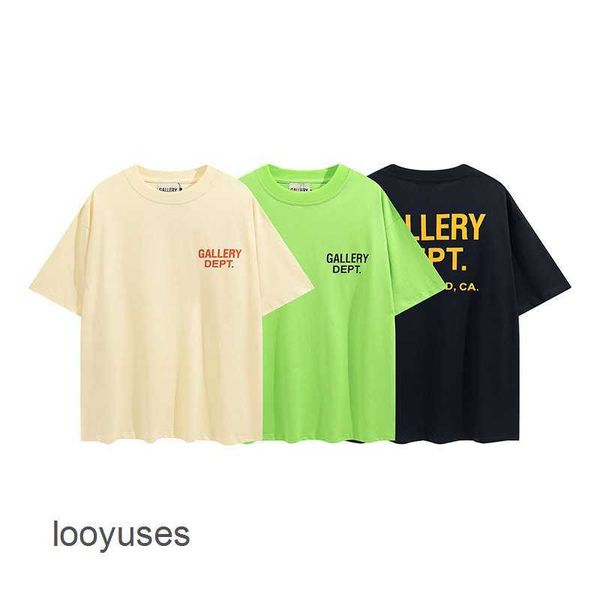 

tshirts t shirt dept galleryes 2023 men's mens ins american fashion brand hip hop high street loose couple round neck half sleeve short, White;black
