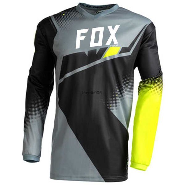 

men's t shirt 2023 new style downhill jerseys mountain bike mtb offroad dh motorcycle jersey motocross sportwear clothing fox teleyi, White;black