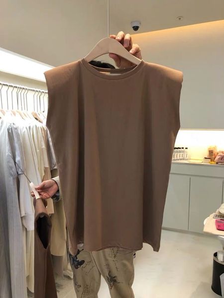 

women's t-shirt summer t shirt women pure color round collar sleeveless fashion loose leisure vest female tee tshirts drop wbxw77 23041, White