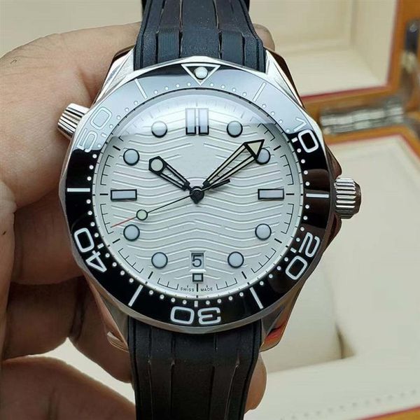 

men's watches ceramics circle mouth luxury professional 300m water resistant blue dial sapphire automatic watch1881, Slivery;brown