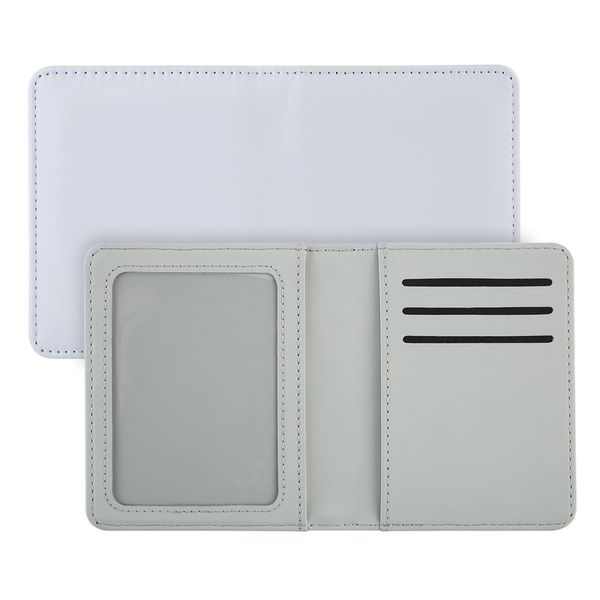 

5pcs card holder sublimation diy white blank pu short card protector, Brown;gray