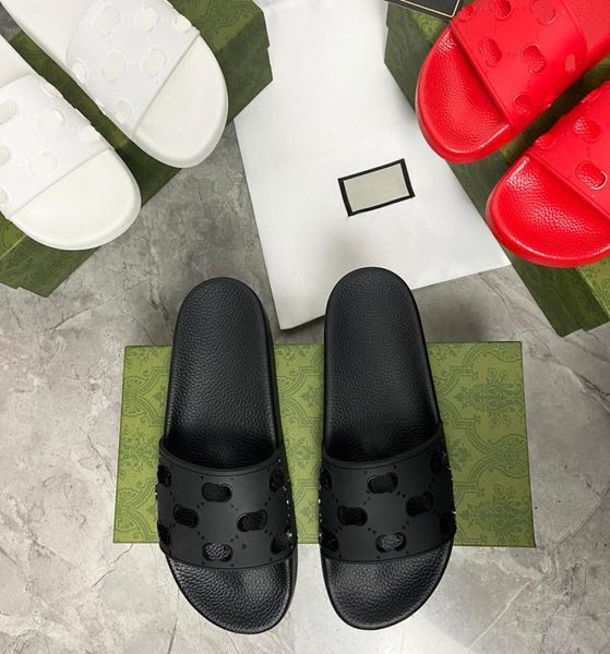 

designer slippers women man sandals classic real leather bees green red slides platform summer beach striped luxury b2327877, Black