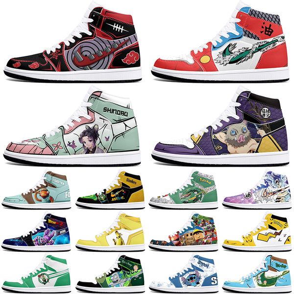 

DIY classics customized basketball shoes 1s sports outdoor for men women antiskid anime comfortable Versatile figure sneakers 36-48 453691