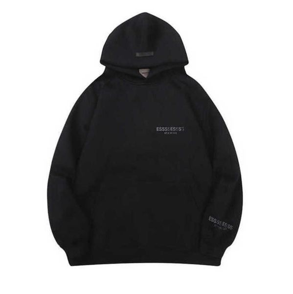 

fashion men's luxury sweatshirts essss ential tracksuits letter hoodies men women sportswear hooded pant coat sweater pullover couple, Black