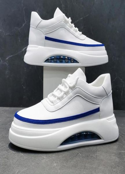 

trendy designer men039s white air cushion allmatch shoes causal flats loafers moccasins luxury punk rock sneakers zapatos homb6178402, Black