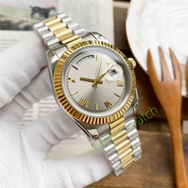 

men's and women's watch designers luxury diamond roman numerals automatic movement watch size 40mm 904l u2 stainless steel materia, Slivery;brown