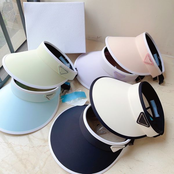

large visors hat fashion letter designer ball caps for woman casual sports caps sunshade hat, Blue;gray