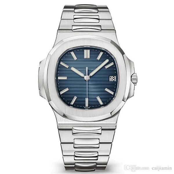 

new fashion watch men automatic watches silver strap blue stainless mens automatic mechanical waterproof wristwatch montre de luxe337s, Slivery;brown
