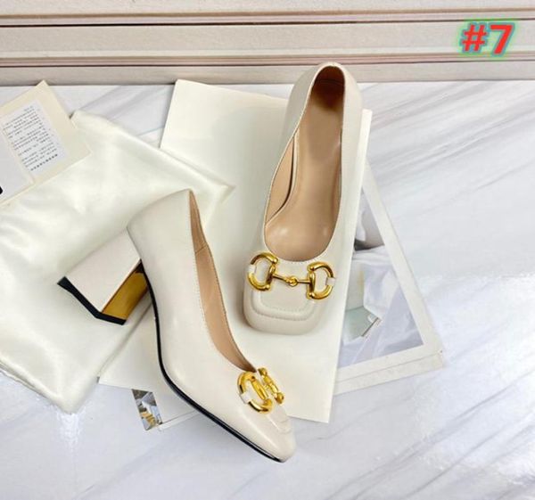 

quality brand designer sandals fashion high heels new women039s thick heel boat shoes bridal wedding dress party shoes siz7878013, Black
