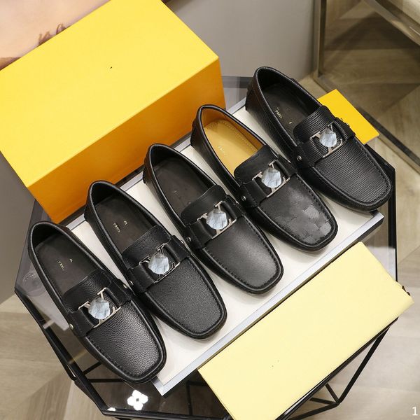 

36model real leather men designer loafers shoes luxurious flat men dress shoes breathable loafers men genuine leather moccasins comfortable, Black