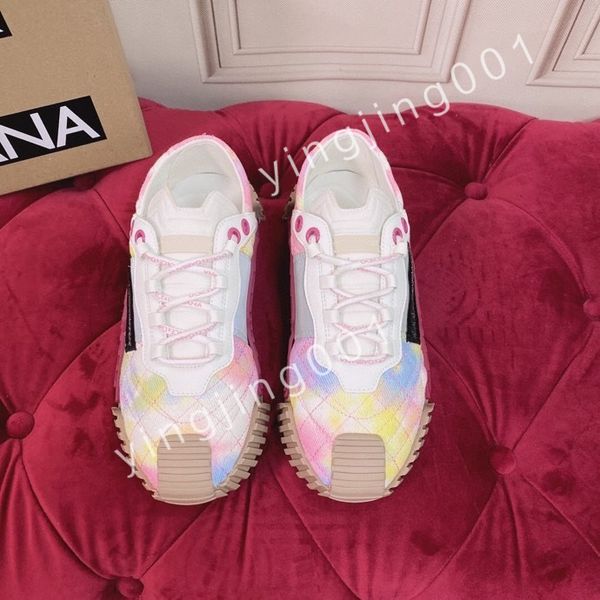 

2023 new luxury fashion men shoe designer women leather lace up platform sneakers white black mens womens casual shoes