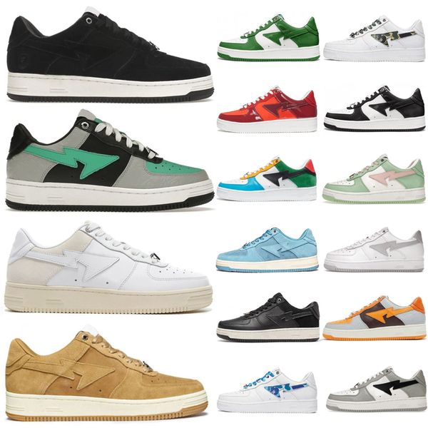 

casual shoes platform sneakers leather green orange grey black white plate-forme for men women trainers jogging