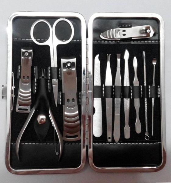

whole 2016 12pcslot manicure set nail care pedicure scissor tweezer knife ear pick utility nails clipper kit stainless s2012453