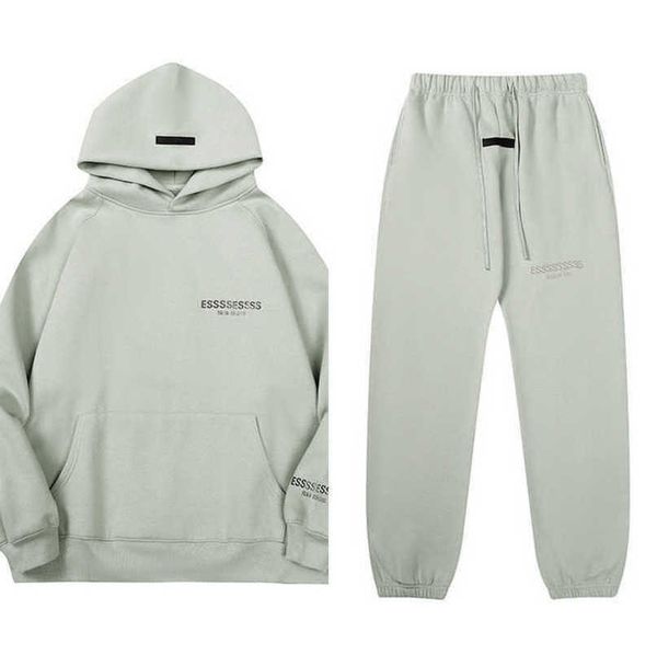 

classics luxury men's tracksuits essentials sweatshirts letter hoodies men women ess sportswear hooded pant coat sweater pullover coup, Gray