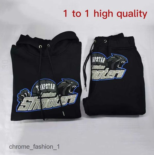 

trapstar men's tracksuits casual embroidered men women hoodie designer london shooters hooded tracksuit selling sportswear pullovers pq, Black