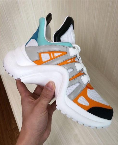 

2020 r boots womens casual sneaker new color version of the old dad shoes highlaceup platform sneakers running sh9035605, Black