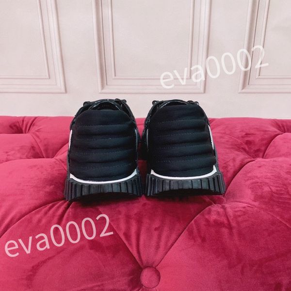 

2023 luxurys designer calfskin casual shoes reflective sneakers vintage leather trainers fashion platform leisure shoes lace-up tsneaker, Black
