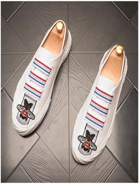 

autuspin men leather casual white shoes mens summer slip on lazy shoe fashion breathable comfortable cowhide flats loafers2595186, Black