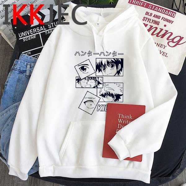 

hxh hunter x hisoka kurapika hoodies men killua zoldyck devil eye sweatshirts anime hip hop hoody streetwear male q1222 207495, Black