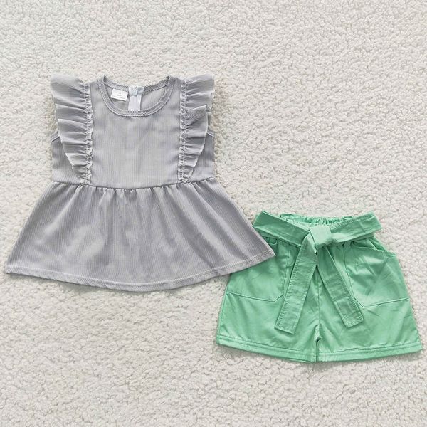 

rts wholesale baby girl clothes shorts sets cute summer boutique kids clothes girls toddler outfits short sleeve children set wholesale bulk, White
