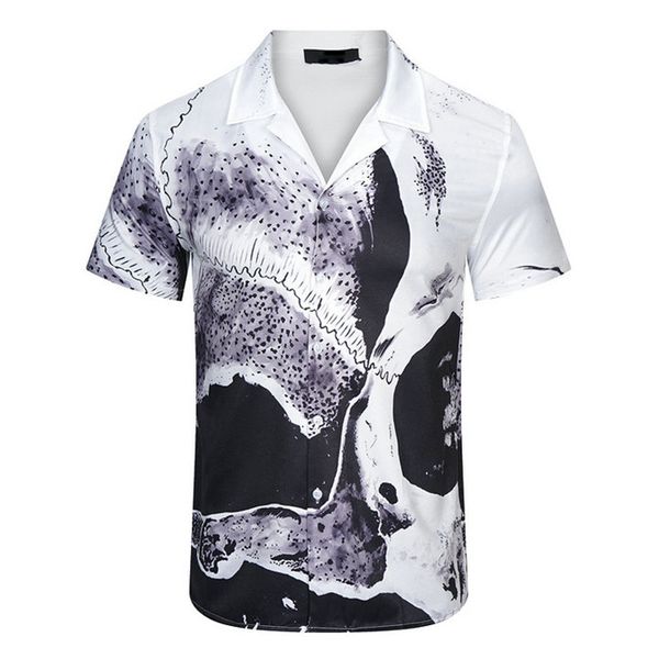 

men designer shirts summer shoort sleeve casual shirts fashion loose polos beach style breathable tshirts tees clothing#18, White;black