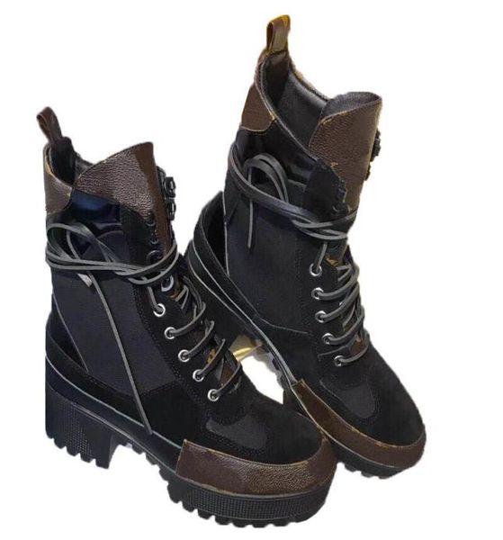 

luxury designer shoes luxurys designers women booties ladies ankle boot womens autumn winter heel short platform leather boots9514068, Black