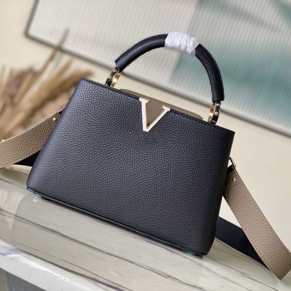 

10A Top 1:1 Designer Bag Interior Interval Crossbody Bags Capucines BB 27cm Solid Color Chain Shoulder Bag Fashion Classic Leather Clutch Bags Free Shipping, A17