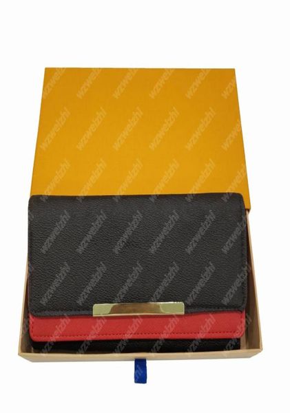 

new highest quality fashion purse card holder clutch bags billfold leather presbyopic wallets bag women long folding 5599101, Red;black
