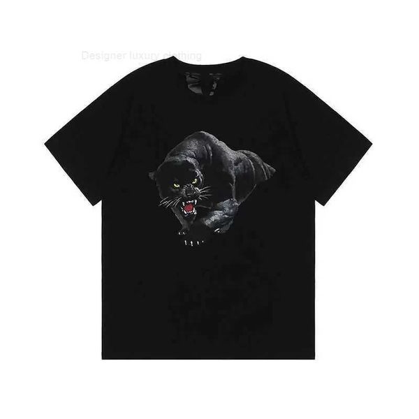 

high -quality men 's t -shirts women 's summer high -end v letter printing ins trend men and women the same style, White;black