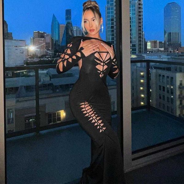 

fashionable womens clothing autumn fashion casual dresses hollow backless, Black;gray